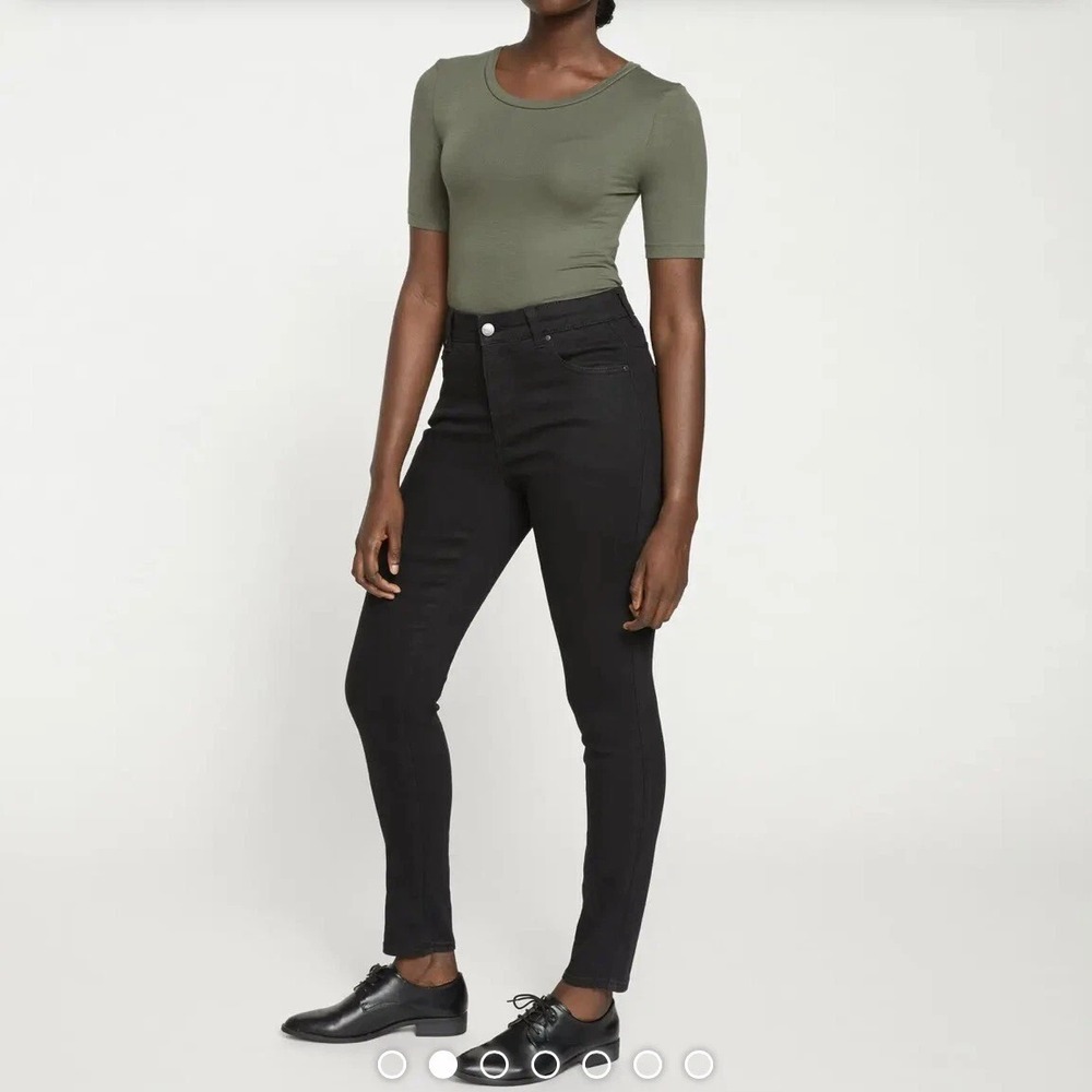 Universal Standard Size 6 Seine High Rise Skinny Jeans 27" Short Women's Black